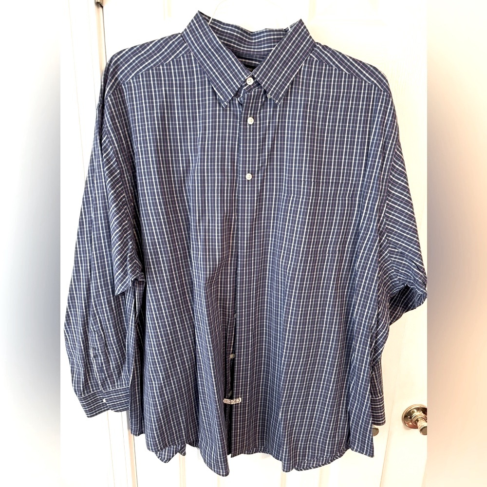 Roundtree & Yorke Blue Casual Button Down Shirt